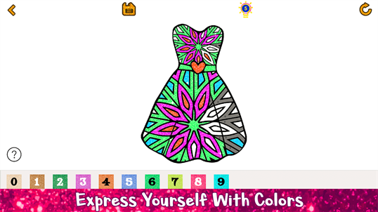 Dress Glitter Color By Number screenshot 4