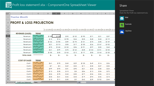 ComponentOne Spreadsheet Viewer screenshot 4