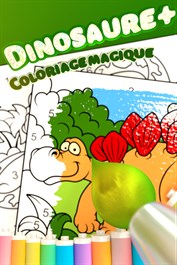 Coloriage magique - Dinosaure +