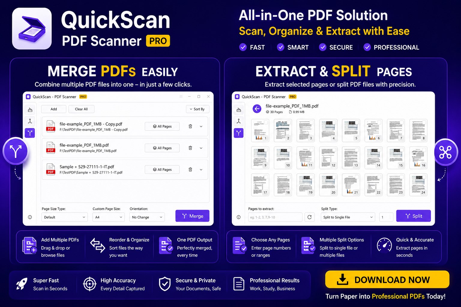 QuickScan PDF Scanner & OCR screenshot