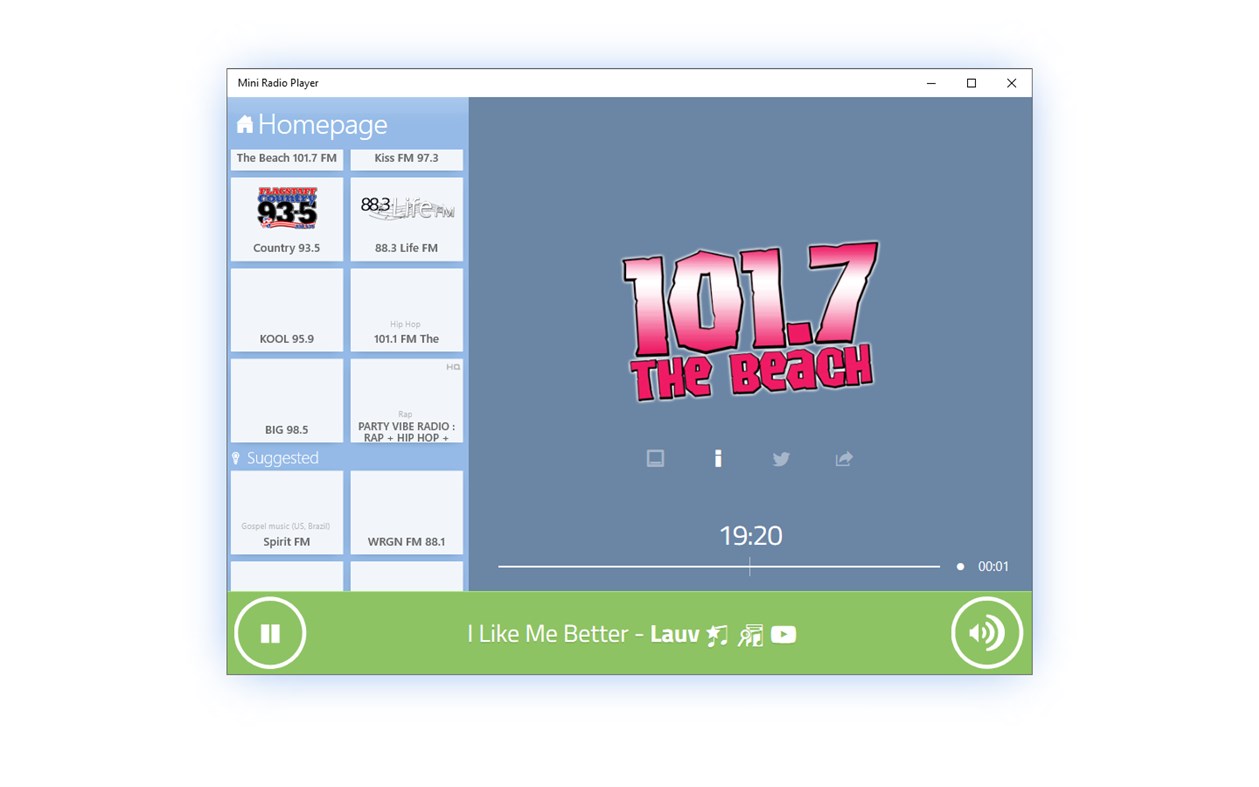 #2. Mini Radio Player (Windows) Podle: Mini Radio Player