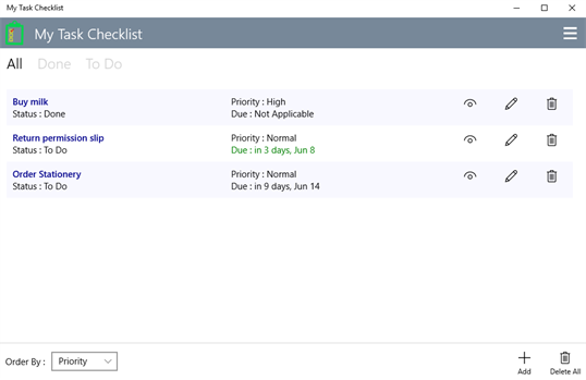 My Task Checklist screenshot 1