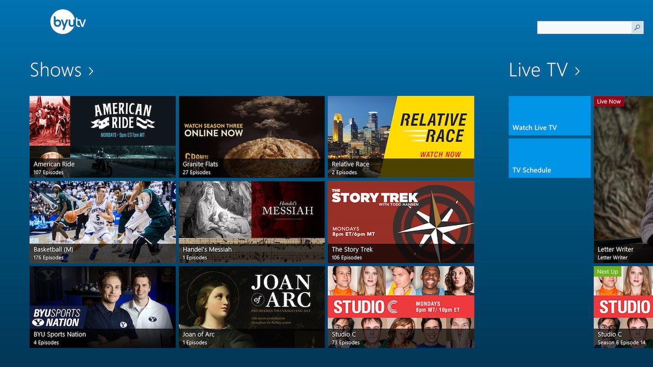 BYUtv for Windows 10