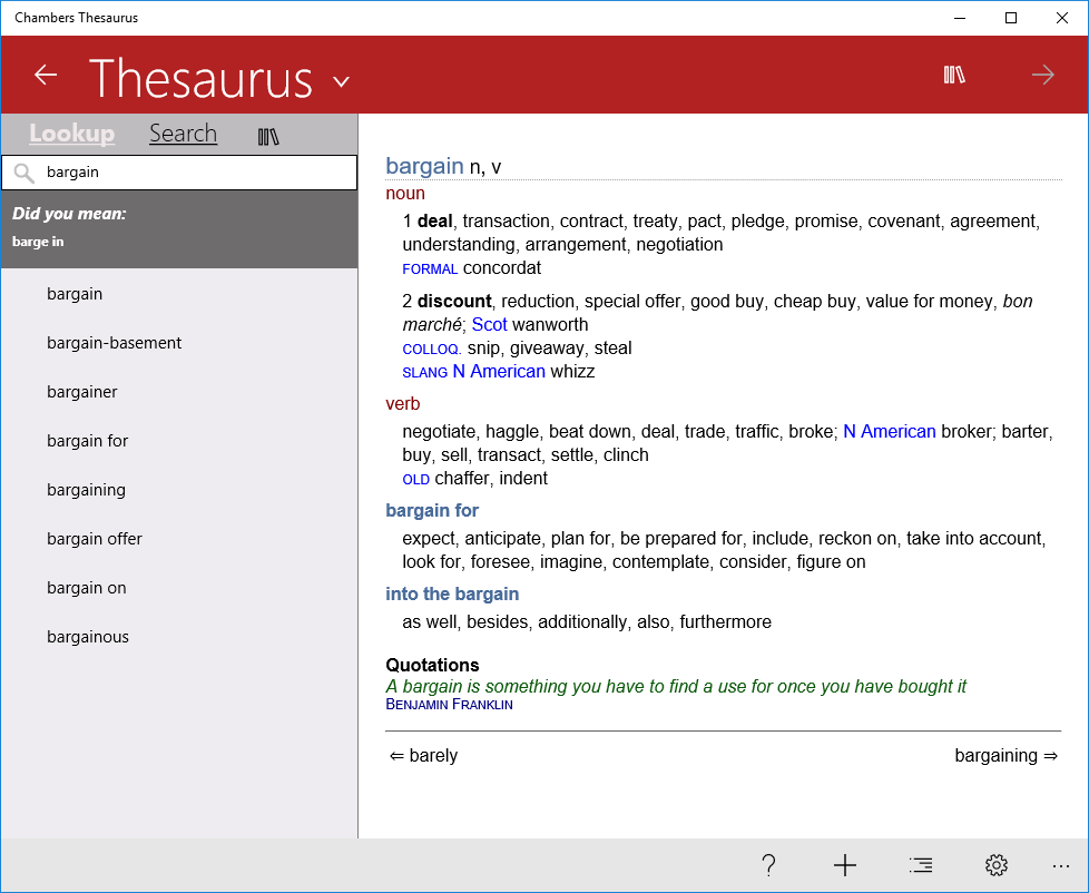 Chambers Thesaurus For Windows 10 PC Free Download - Best Windows 10 Apps