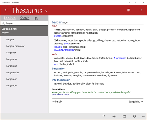 Chambers Thesaurus Screenshots 1