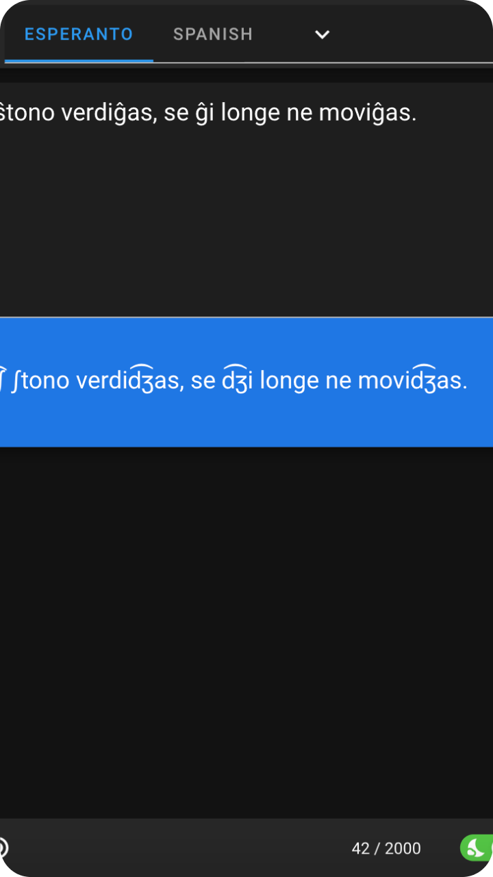 Unalengua IPA screenshot