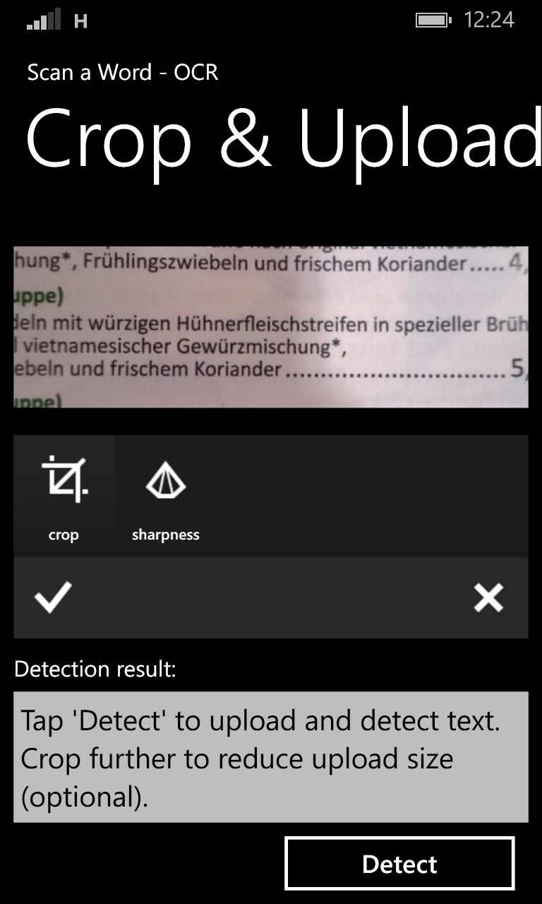 Scan a Word OCR for Windows 10 Mobile