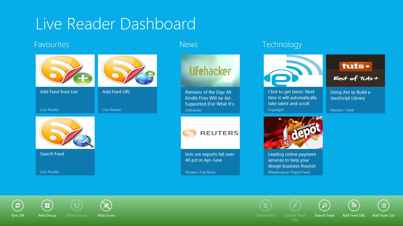 Feed browser
