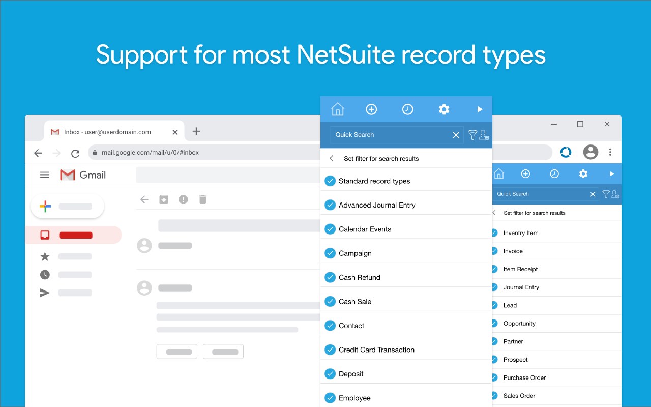 CloudExtend Gmail for NetSuite Legacy