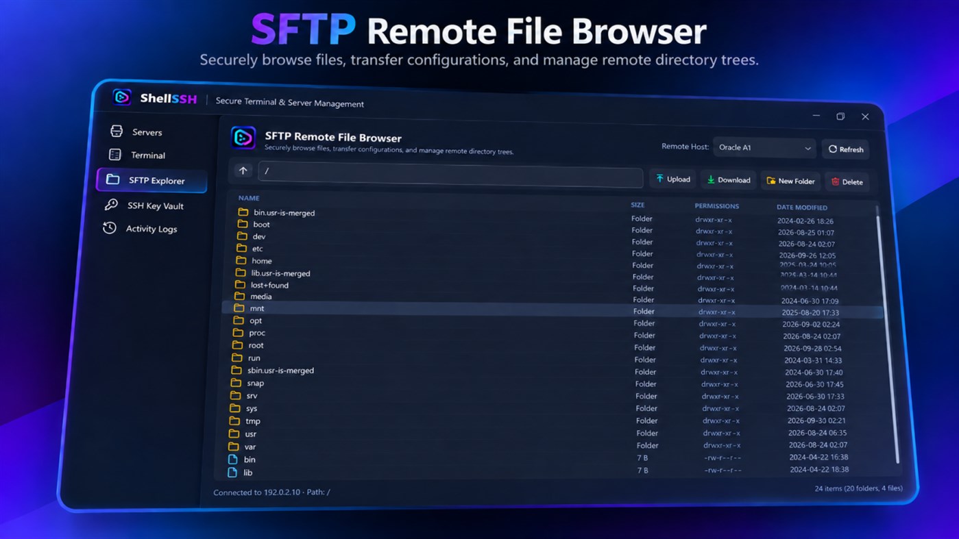 #3. ShellSSH - SSH Client, Terminal & SFTP (Windows) Przez: Wapsoft