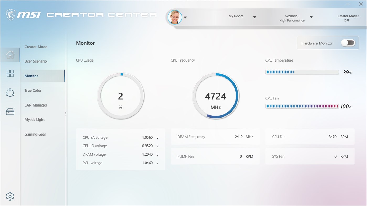 #3. MSI Creator Center (Windows) Podle: MICRO-STAR INTERNATIONAL CO., LTD