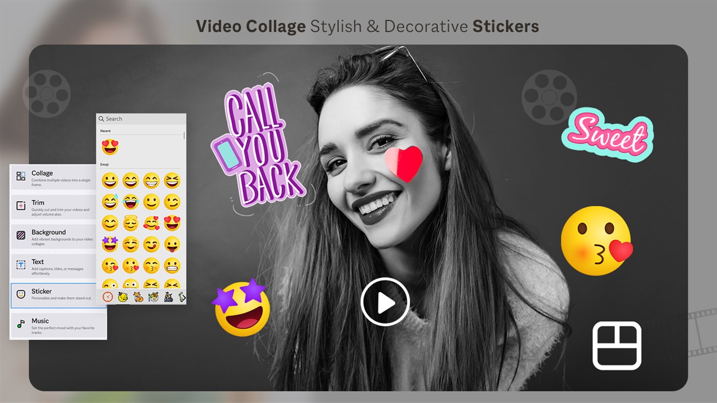 #6. Video Collage - Photo Grid Maker (Windows) By: White Peacock