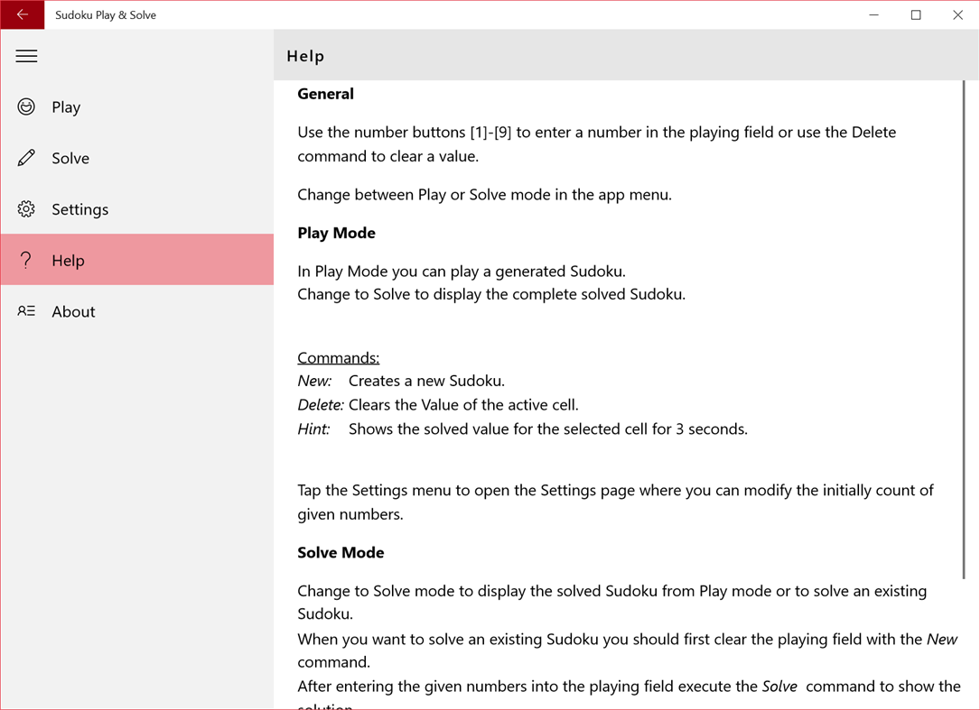 #5. Sudoku Play & Solve (Windows) By: Berger-Kubik