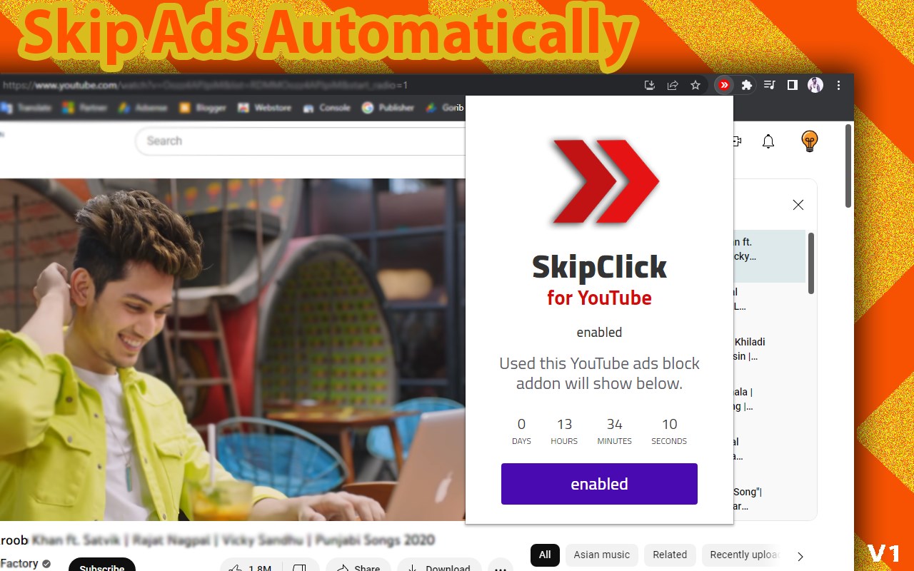 SkipClick for YouTube™