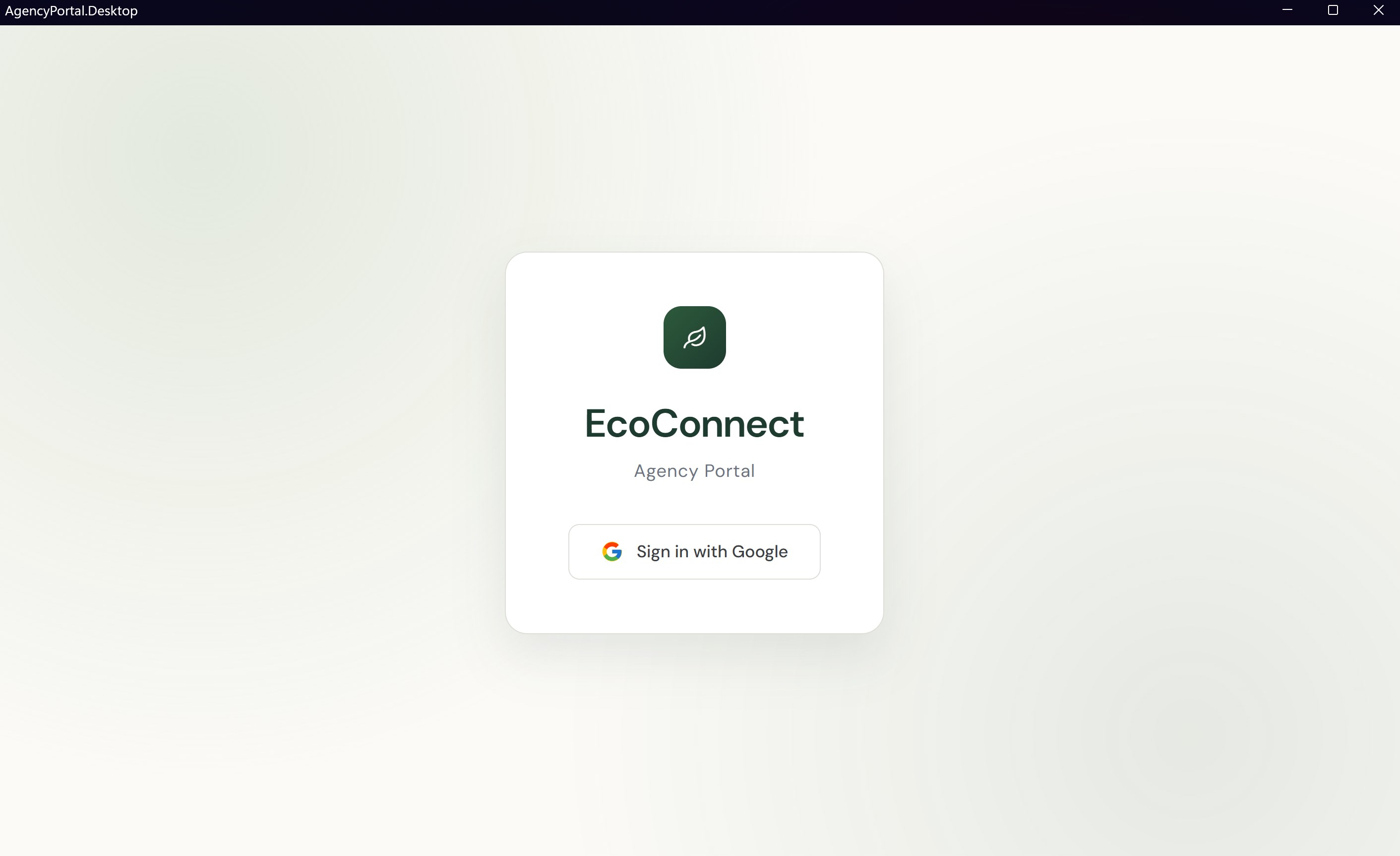 Eco-Connect Agency App screenshot