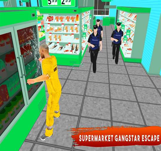 Gangster Escape Supermarket 3D screenshot 2