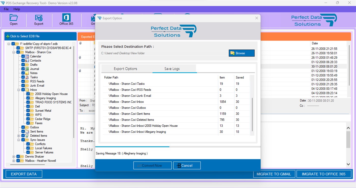 #6. EDB to PST Conversion (Windows) 由: PERFECT DATA SOLUTIONS
