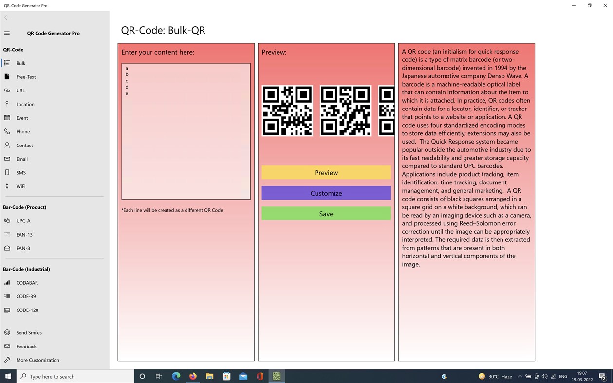 #2. QR-Code Generator Pro (Windows) Door: Srujan Jha