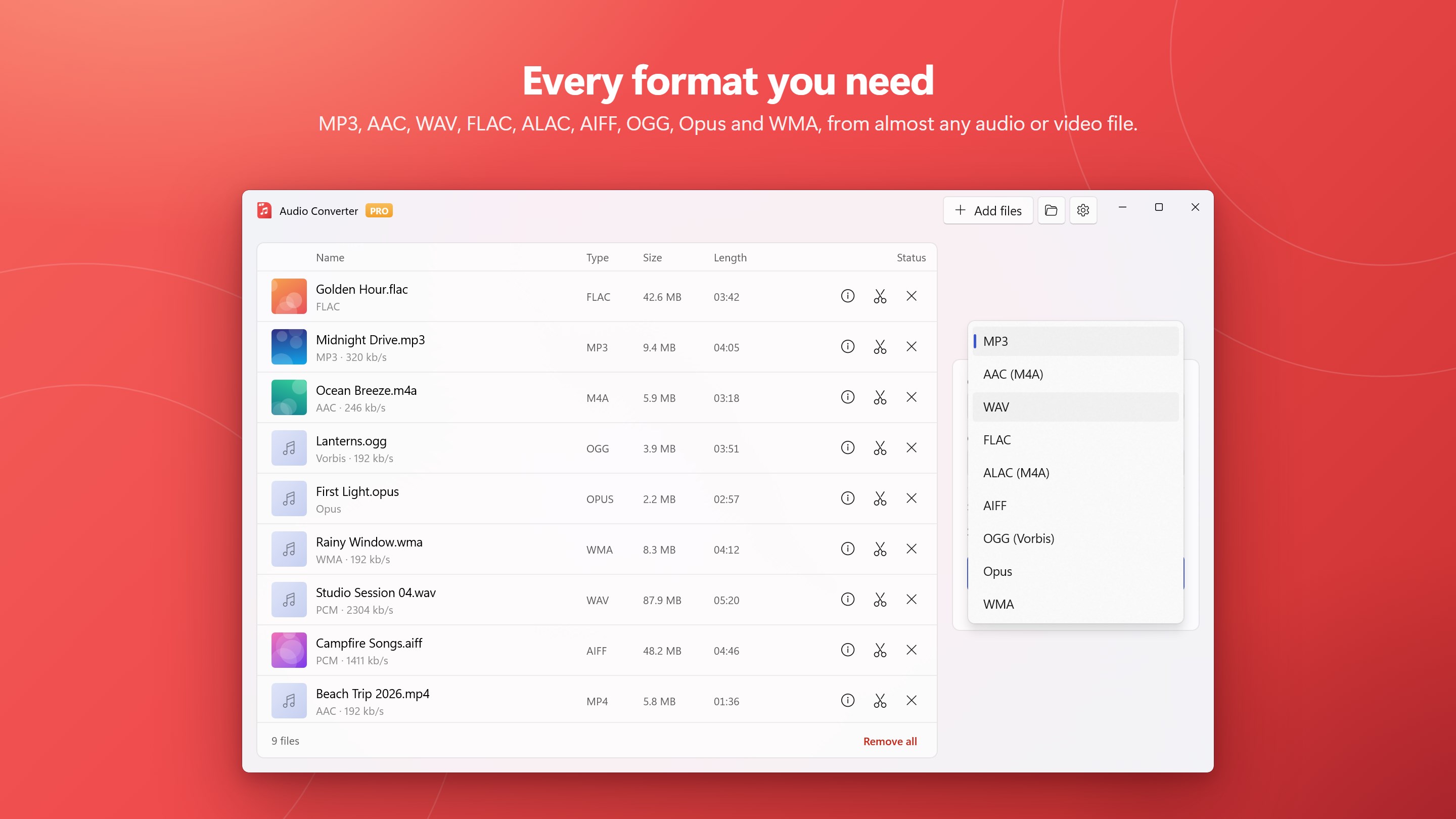Audio Converter - Any Audio Converter screenshot