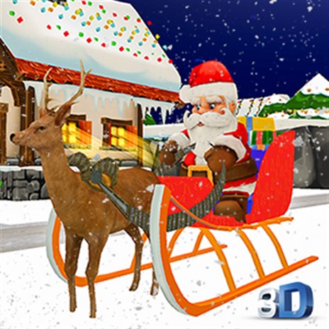 Santa Claus: Christmas Gifts Kid - 3D Sleigh Driving Game