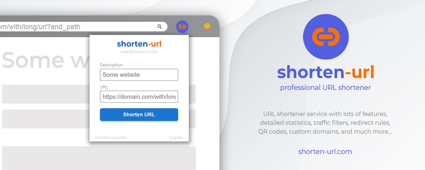 shorten-url : Professional URL shortener marquee promo image