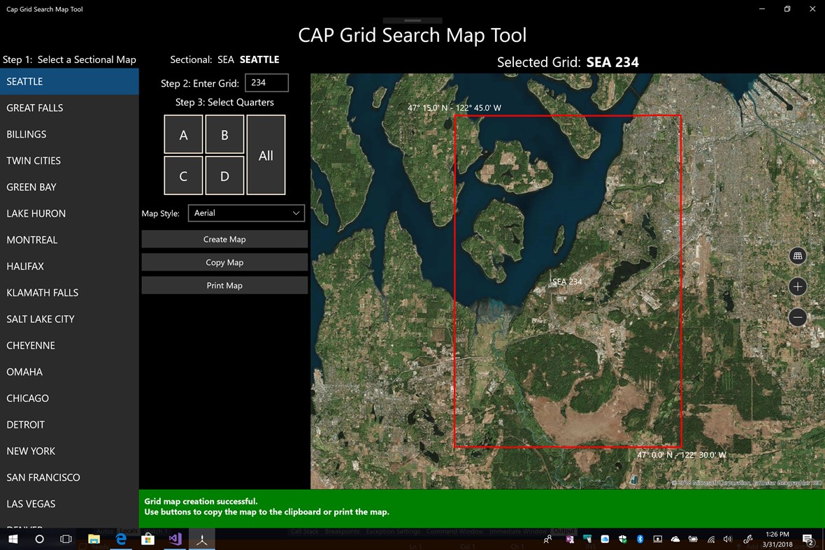 #1. CAP Grid Search Map Tool (Windows) Podle: CapFlight
