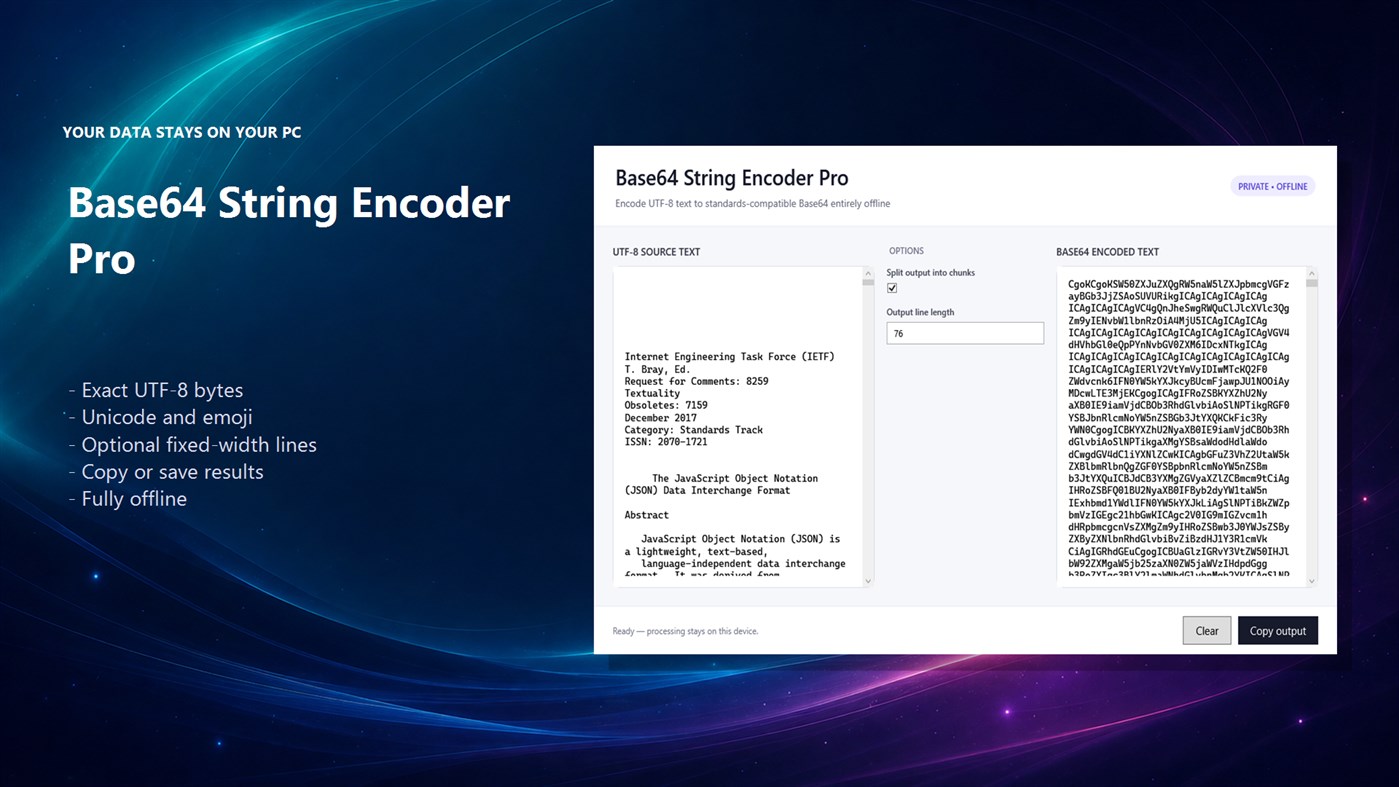 #6. Base64 String Encoder Pro (Windows) Von: Luzala Studio