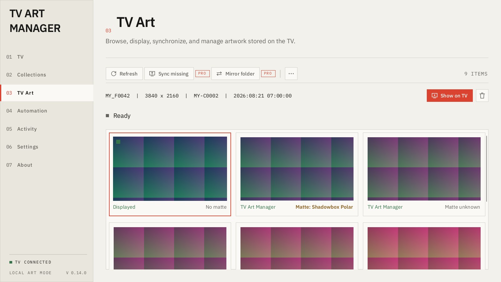 TV Art Manager screenshot