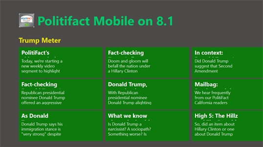 Politifact Mobile on 8.1 screenshot 4