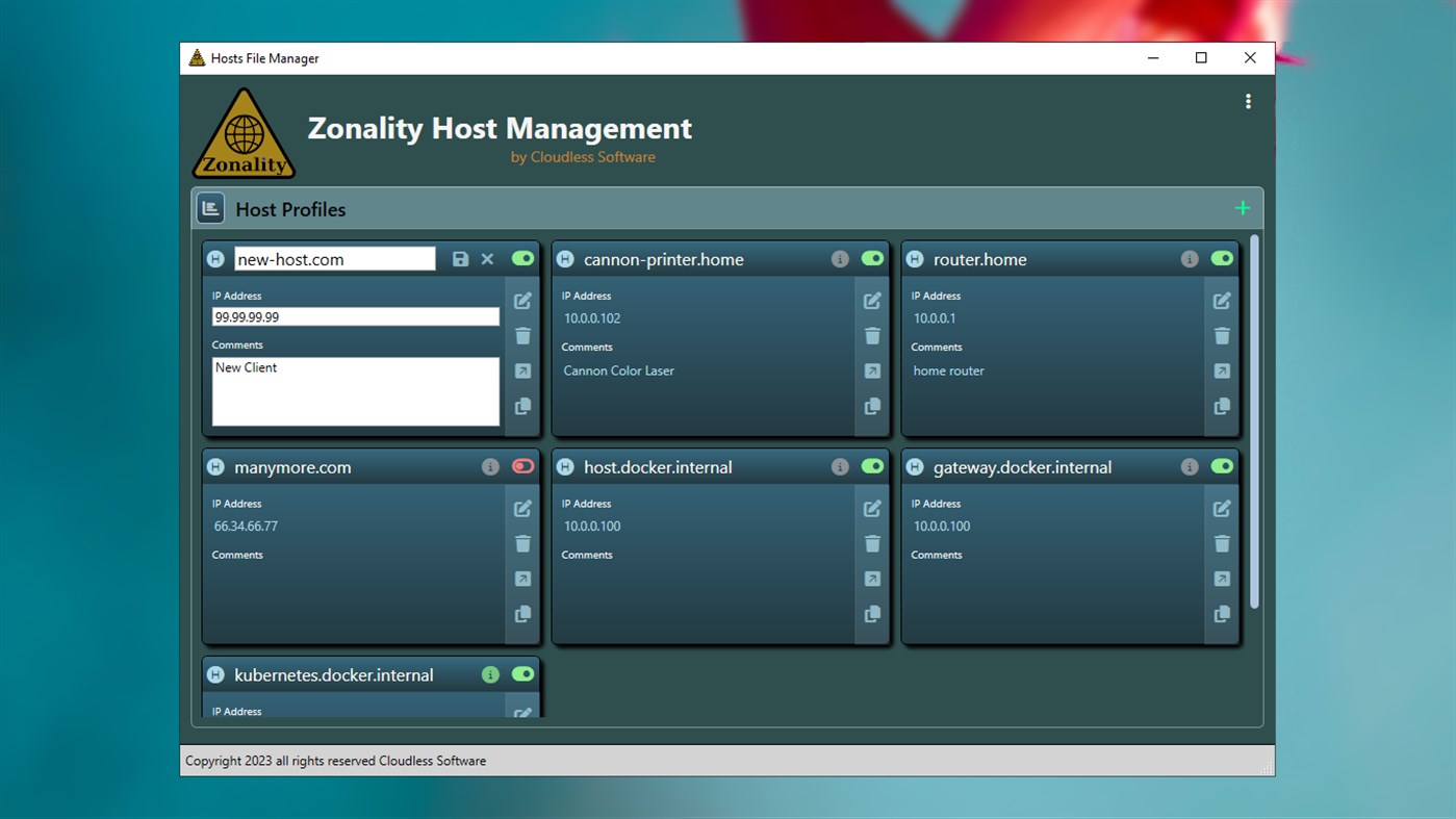 #1. Zonality (Windows) 由: Cloudless Software