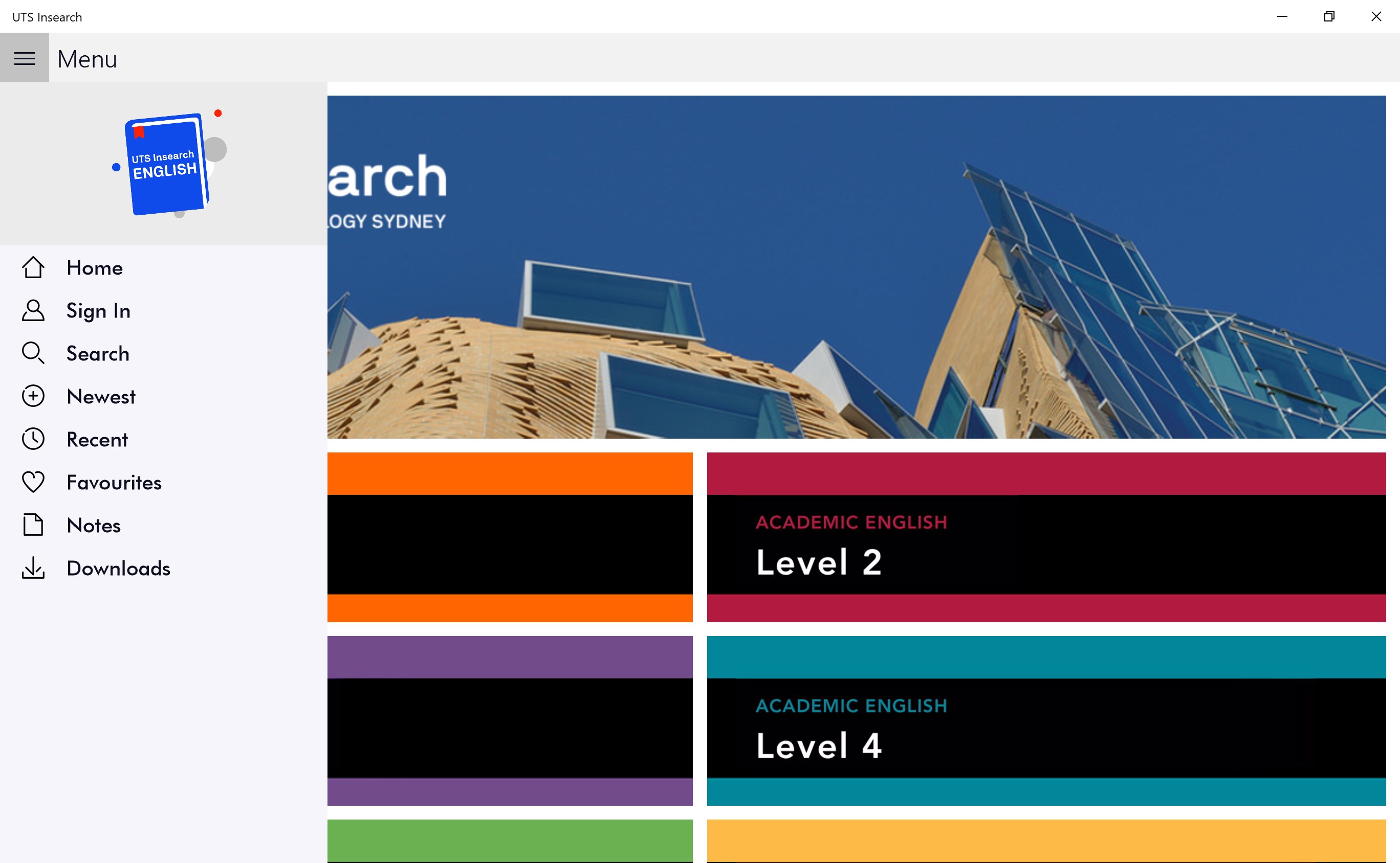 UTS Insearch screenshot
