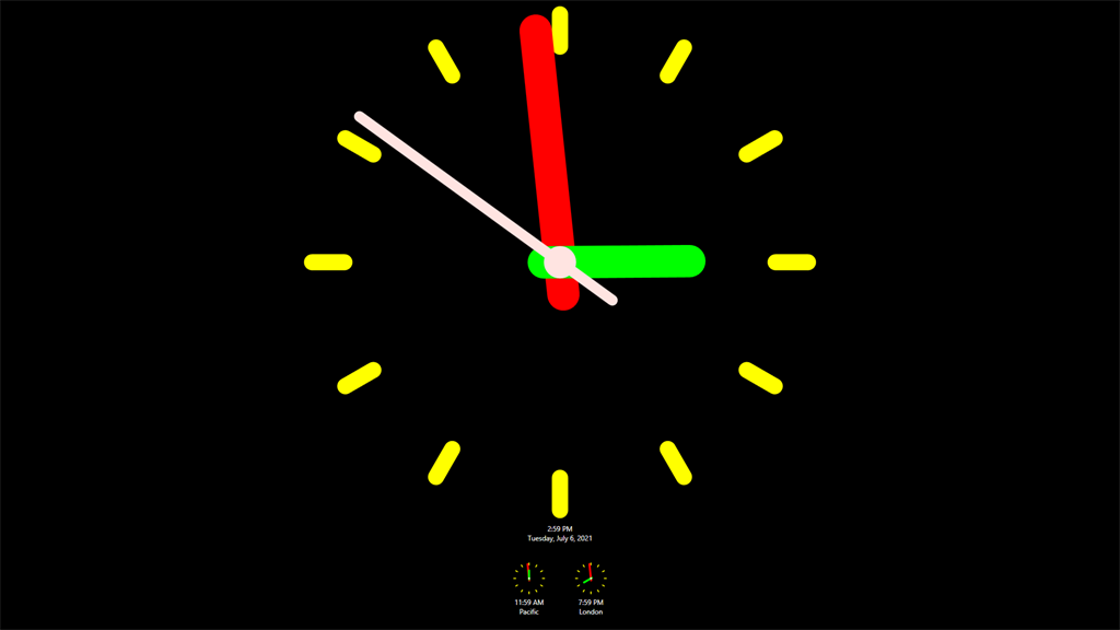 Digital Clock Screensaver Windows 11