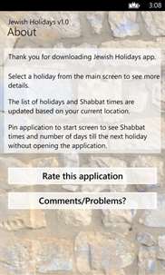 Jewish Holidays screenshot 4