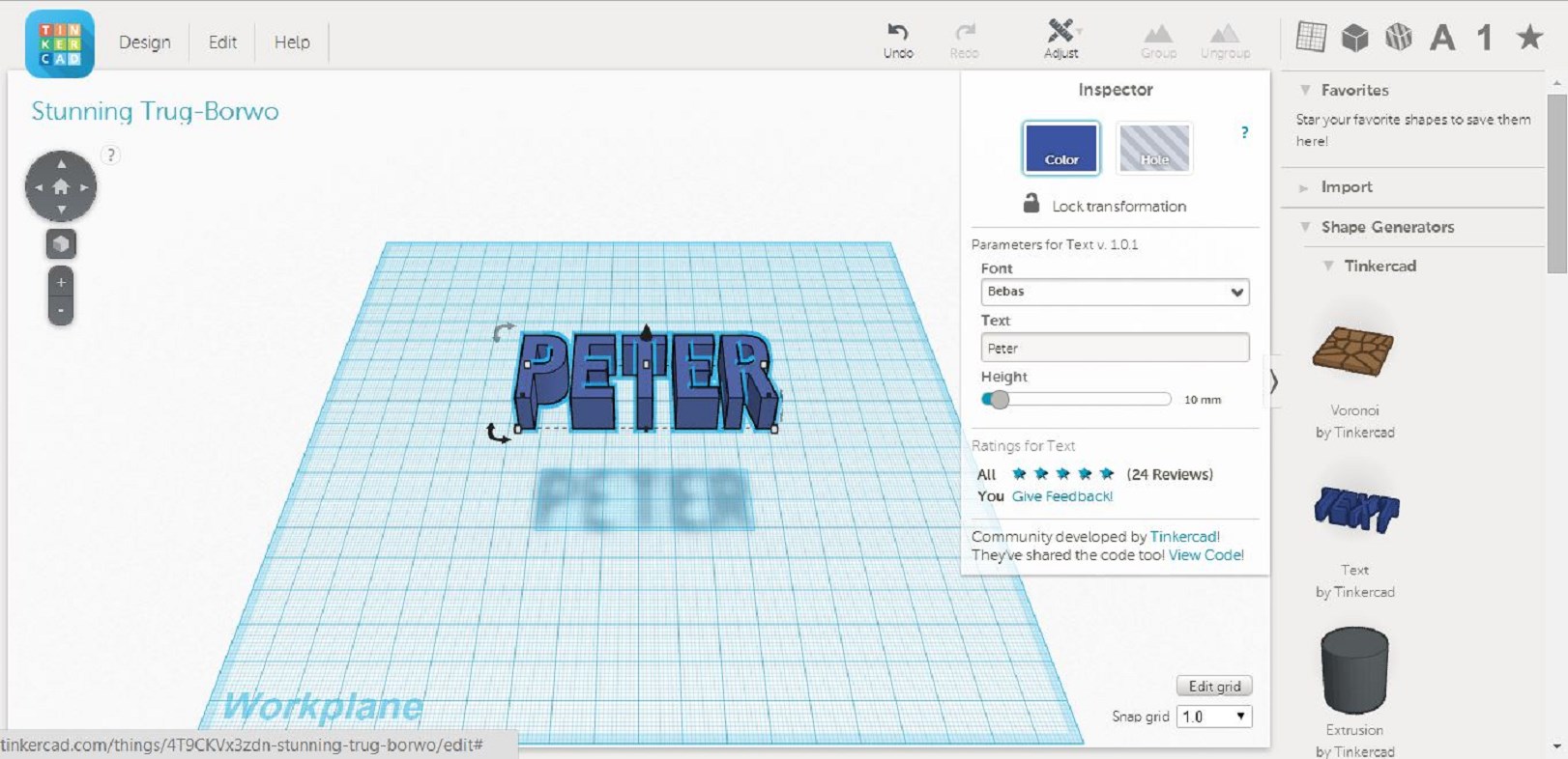 Autodesk® Tinkercad® for Windows 10