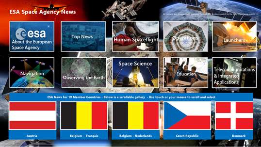 European Space Agency News screenshot 1