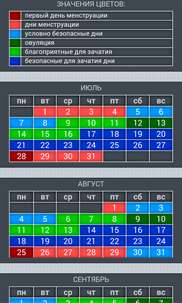Женский календарь месячных screenshot 2