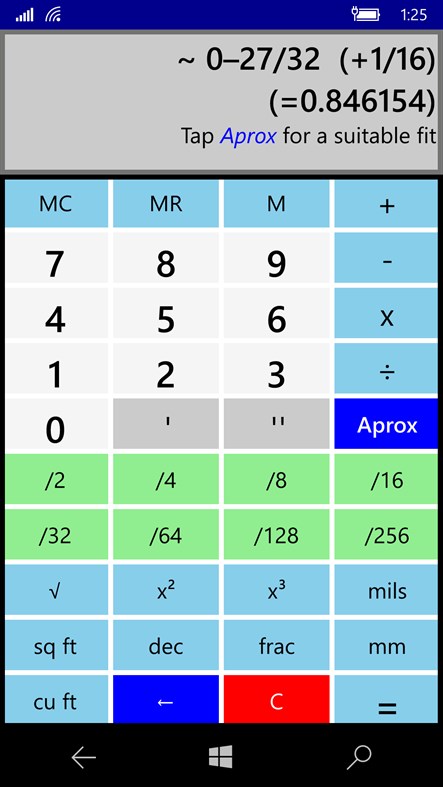 #2. Basic Inch Calculator (Windows) 来自: poplarsoft