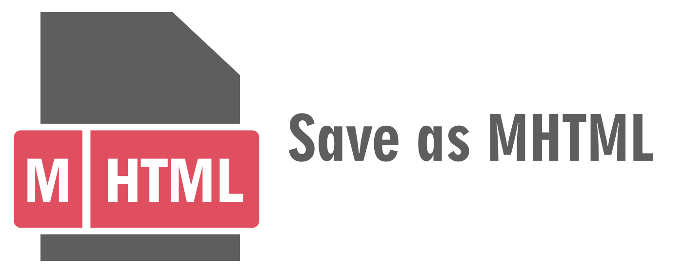 Save as MHTML (MIME HTML) marquee promo image