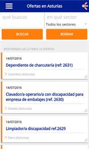 Servicio Público de Empleo de Asturias screenshot 2