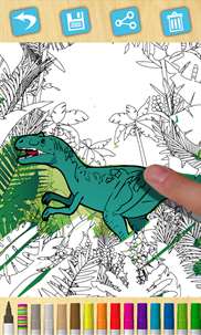 Magic paint dinosaurs. Finger paint screenshot 1