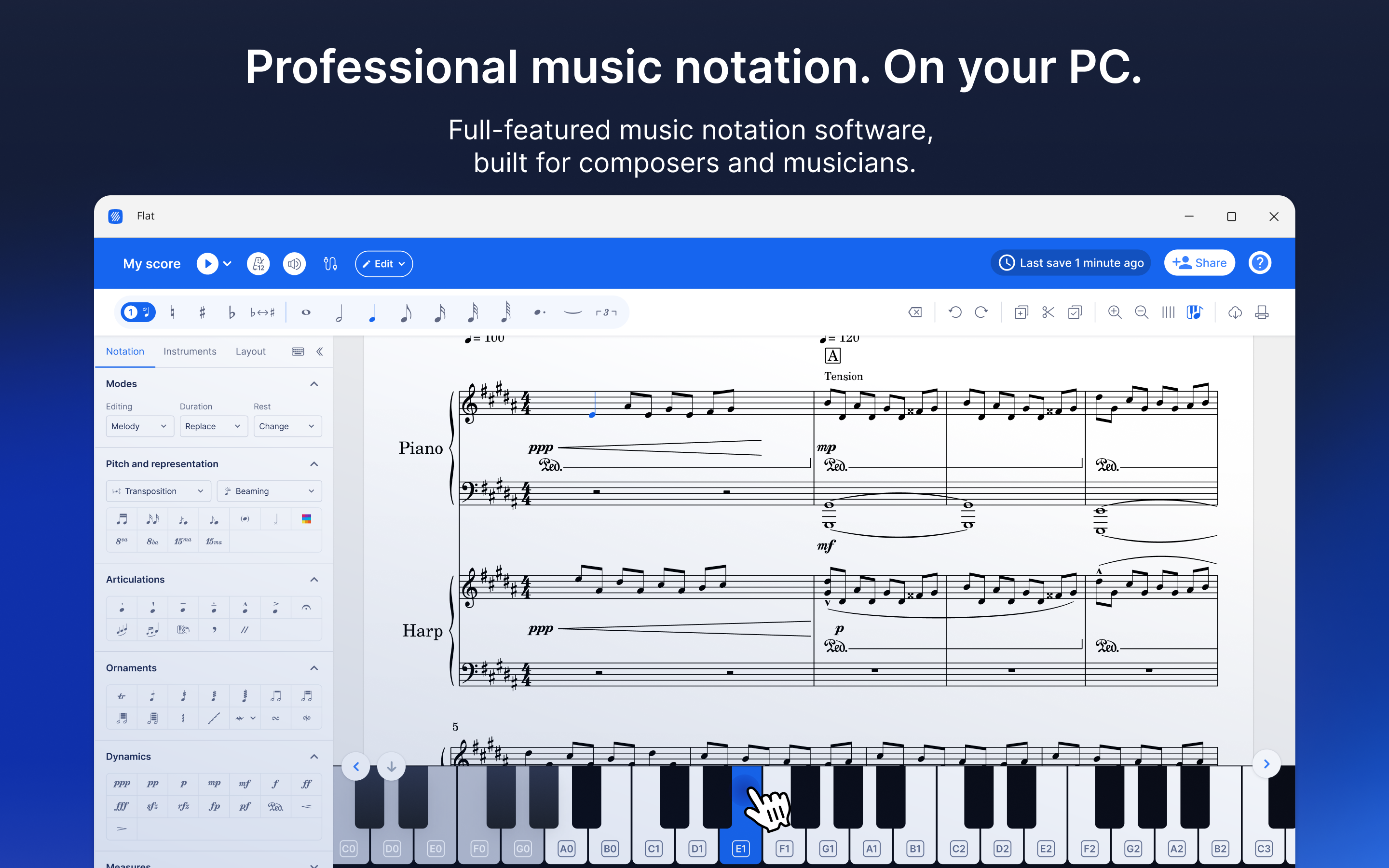 Flat - Music notation editor screenshot