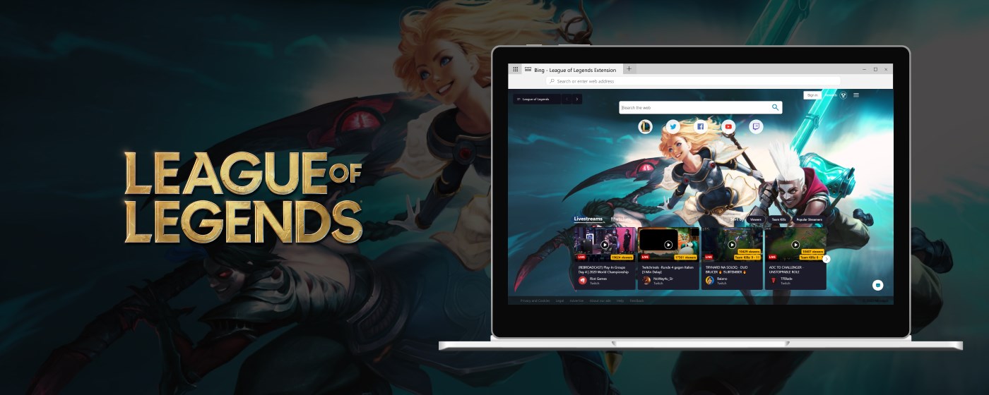League of Legends New Tab marquee promo image