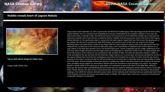 NASA Cosmos Gallery screenshot 1