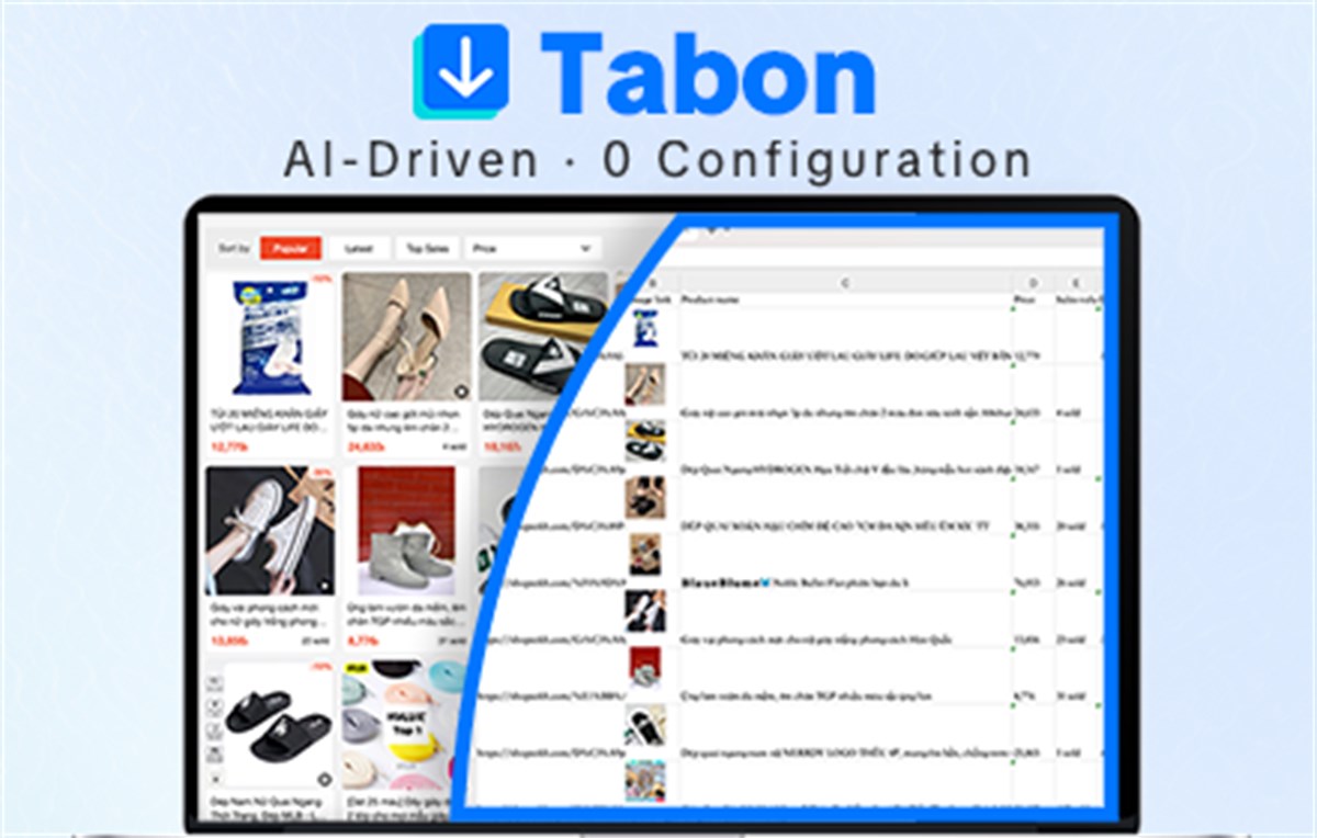 Tabon - One-Click Export Web Data, Web Scraper Table Download