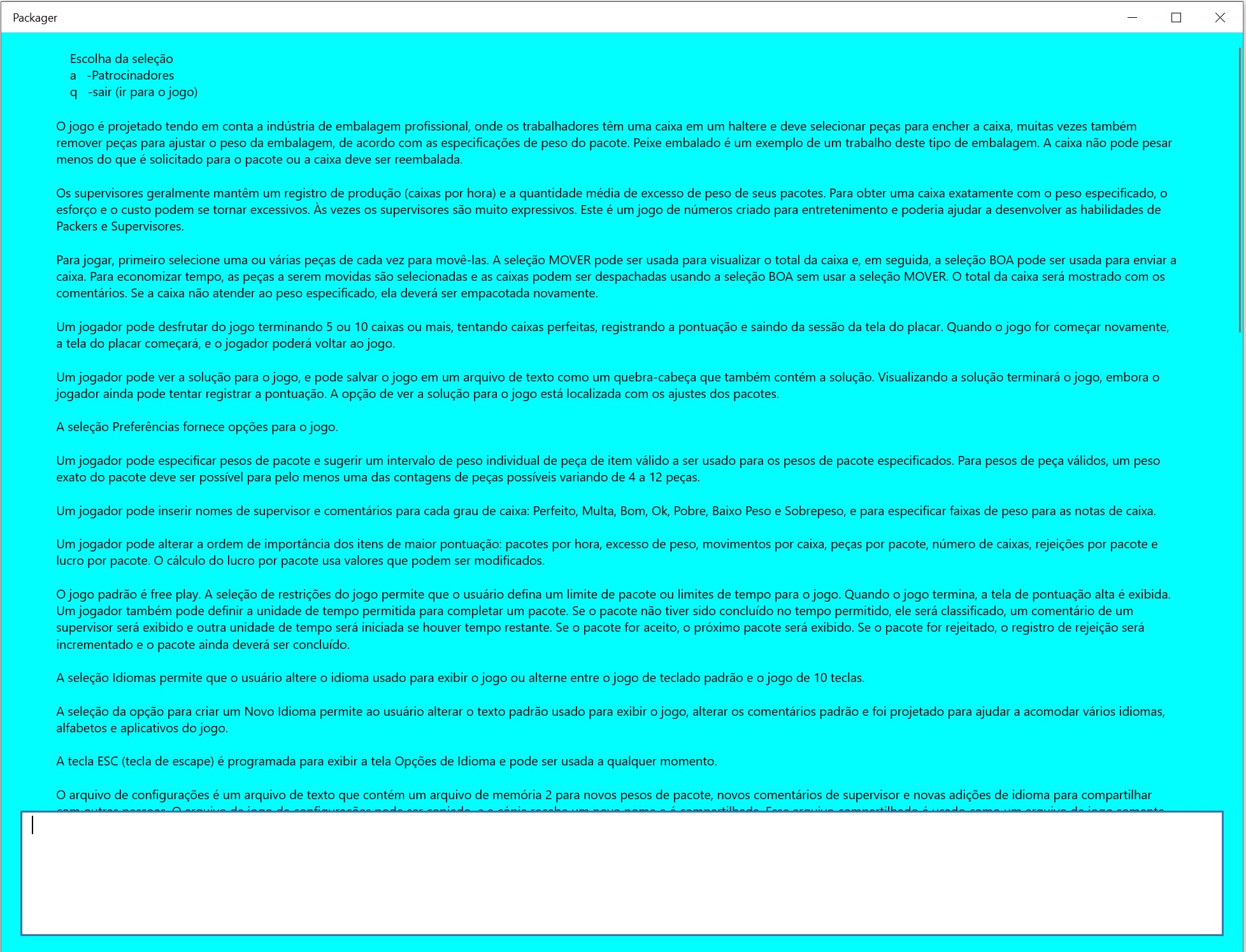 Packager screenshot 2