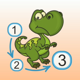 Dinosaurs - Connect the Dots and Add Colors