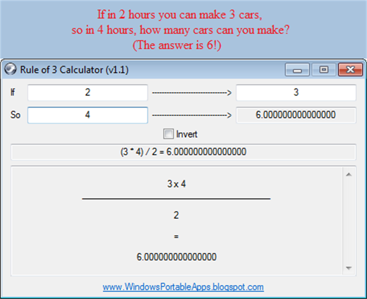 Rule of 3 Calculator - PC - (Windows)