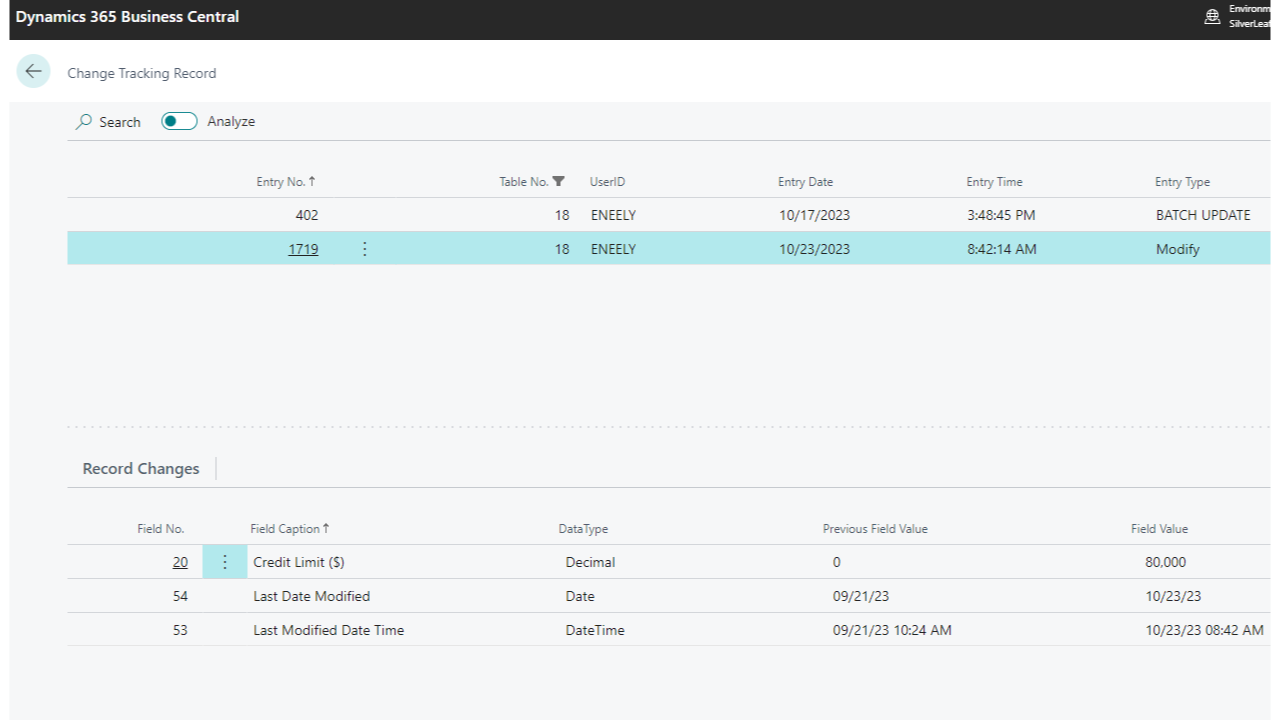 Snapshot 3 of Change Tracking
