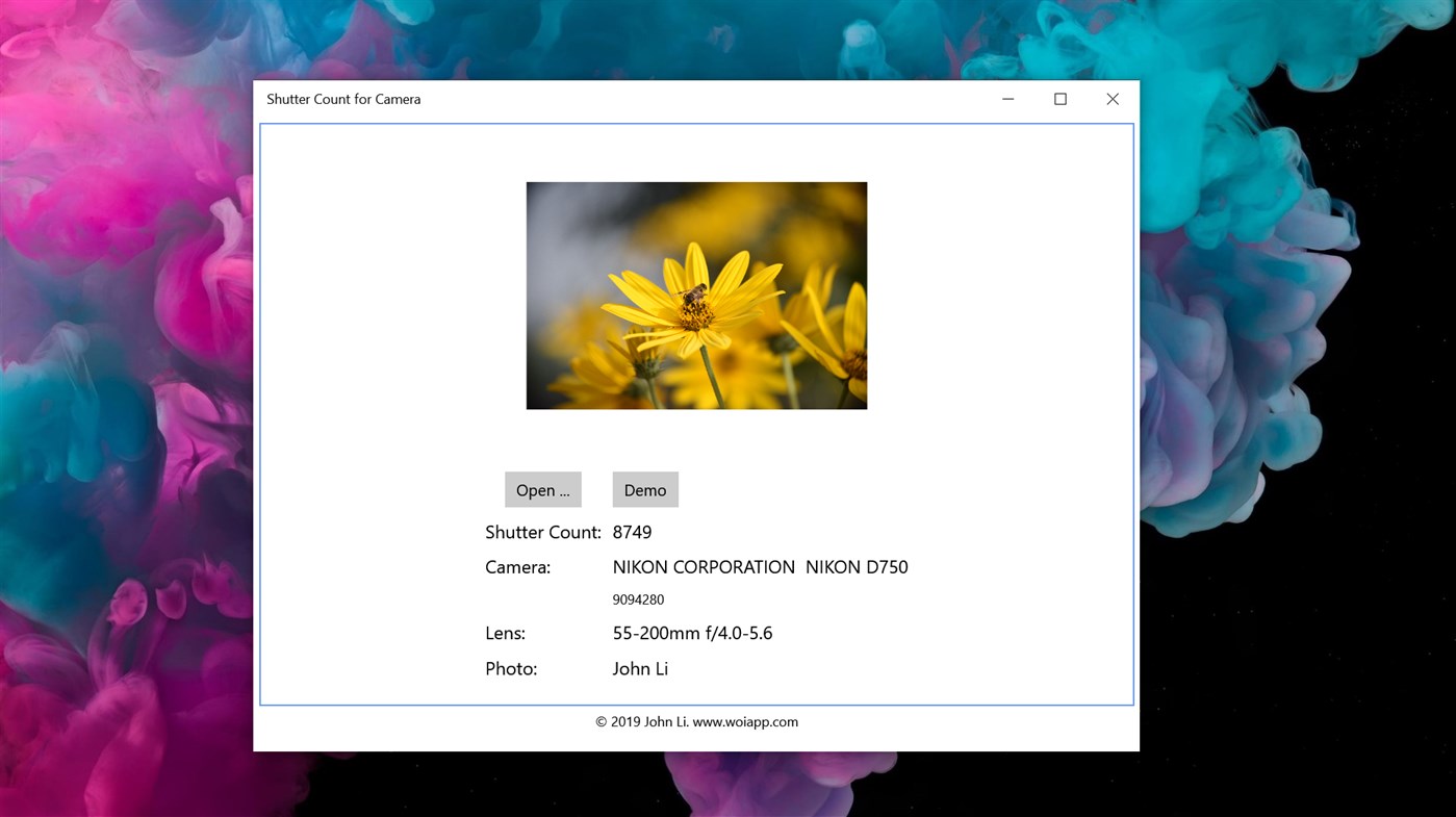 #2. Shutter Count for Camera (Windows) By: John Li