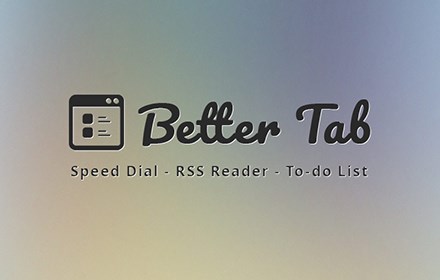 Better Tab: Speed Dial, News Feed & To-do small promo image